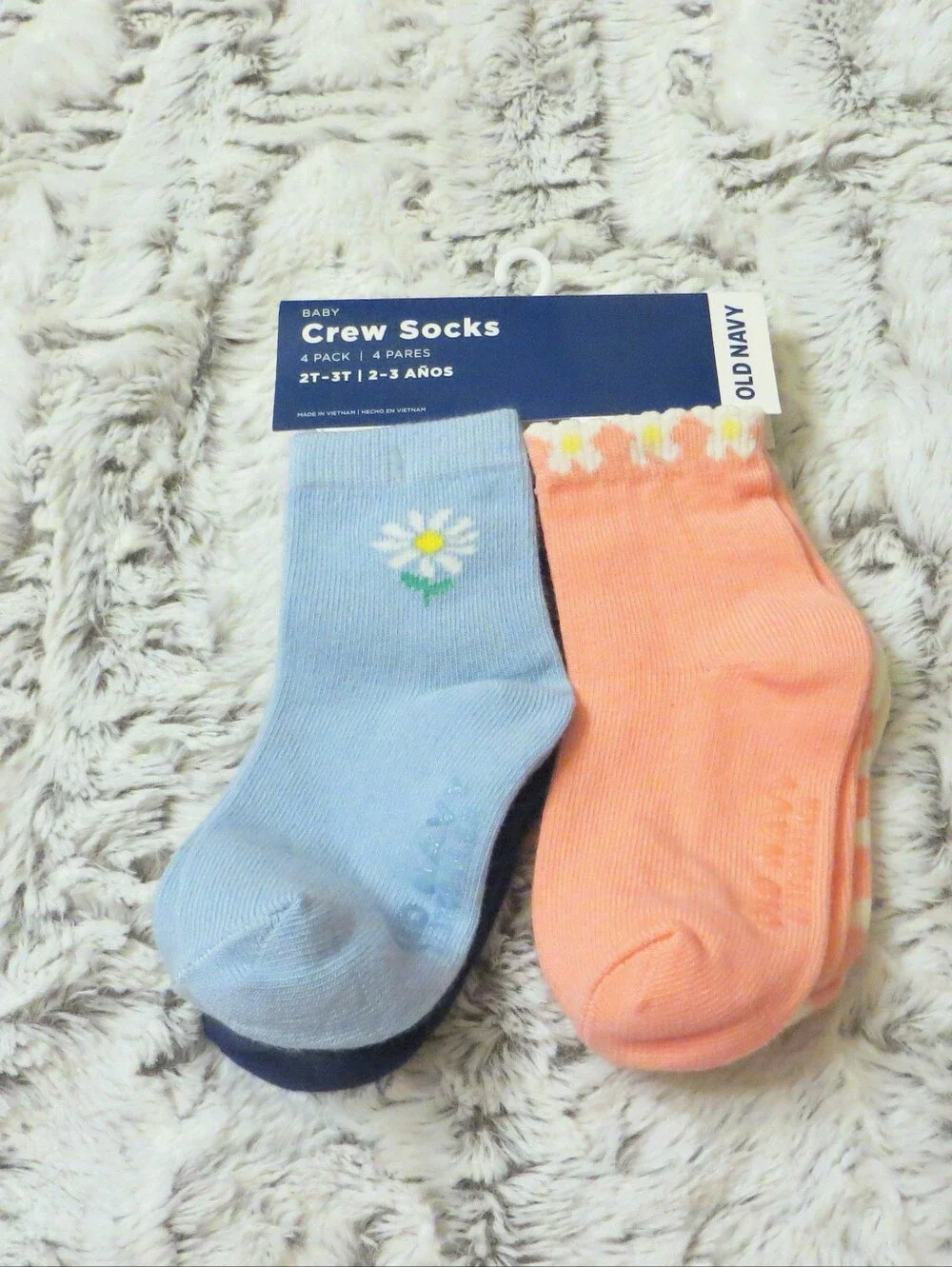 Old Navy Toddler Girls Crew Socks Size 2T-3T 8 Pairs New